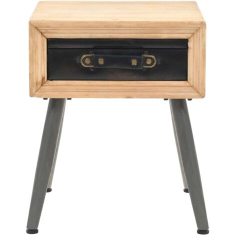 Chevet Commode de nuit - Table d'appoint - Bois de sapin massif 43 x 38 x 50 cm Chic-995945 (1/5)