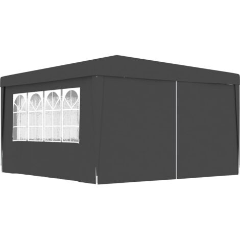 Tente de réception, Pavillon, Pergola, Tente de jardin, et parois latérales 4x4 m Anthracite 90 g/m² OIB6189E (1/5)