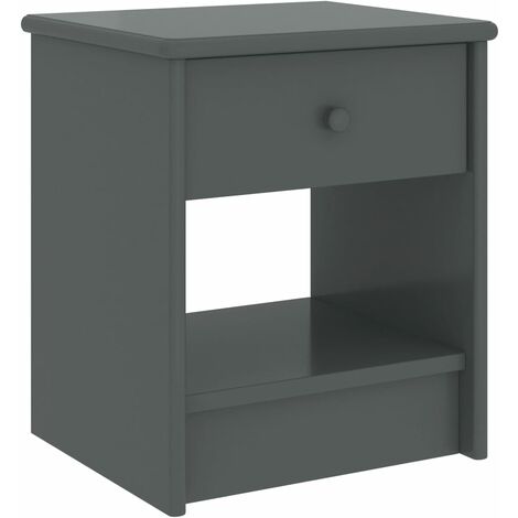 Chevet Commode de nuit - Table d'appoint - Gris foncé 35x30x40 cm Bois de pin massif Chic-329361 (1/5)