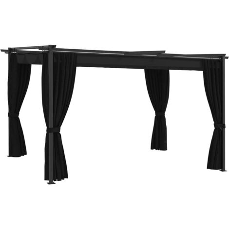 Tonnelle Barnum de Jardin, Pavillon, Pergola, Tente de jardin, 4x3 m Anthracite OIB5473E (1/5)