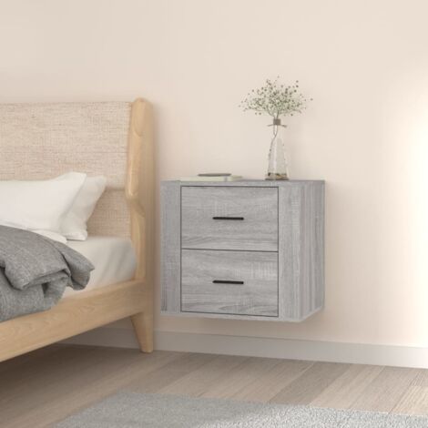 Chevet murale Commode de nuit - Table d'appoint - Sonoma gris 50x36x47 cm Chic-642849 (1/5)