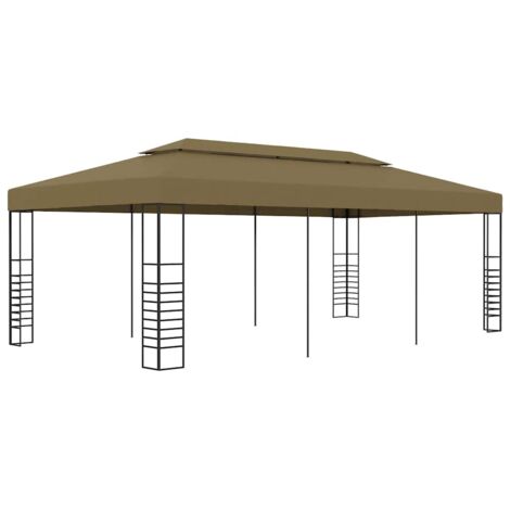 Tonnelle Barnum Style Moderne - Pavillon de Jardin - Tente de réception - 6x3x2,7 m Taupe 180 g/m² Chic-277127 (1/5)