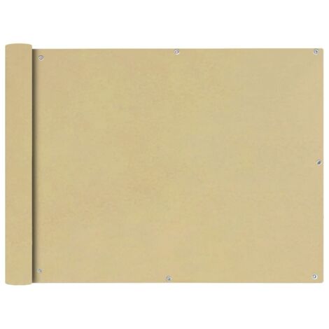 Écran de balcon Magnifique - Brise Vue Jardin Terrasse - en tissu Oxford 90x400 cm Beige Chic-215131 (1/4)
