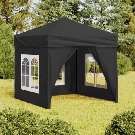 Tente de réception pliable Style Moderne - Tonnelle Barnum - Pavillon de Jardin - avec parois Anthracite 2x2 m Chic-206527 (1/5)