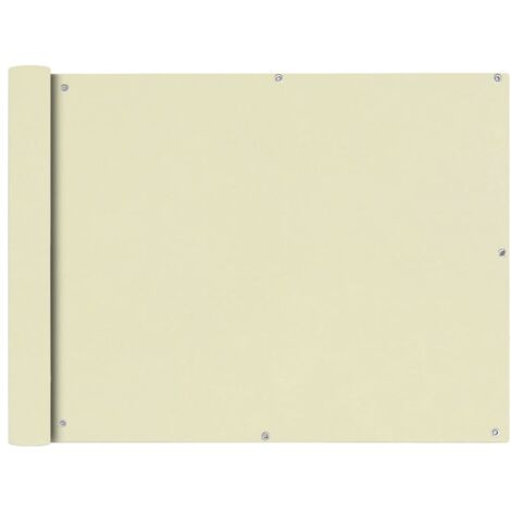 Écran de balcon Magnifique - Brise Vue Jardin Terrasse - en tissu Oxford 90x600 cm Crème Chic-630780 (1/4)