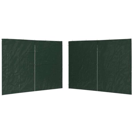 Lot de 2 Paroi de tente de réception Style Moderne - Recouvrement de remplacement - avec fermeture éclair PE Vert Chic-486379 (1/4)