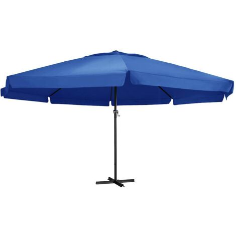 Parasol d'extérieur - Parasol d'extérieur Style Moderne - Protection Solaire - avec mât en aluminium 600 cm Bleu azuré Chic-758070 (1/5)