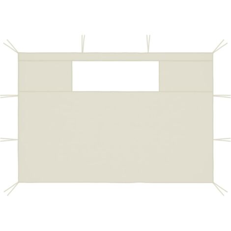 Lot de 2 Parois latérales de belvédère avec fenêtres 2 pcs Style Moderne - Recouvrement de remplacement - Crème Chic-534630 (1/5)