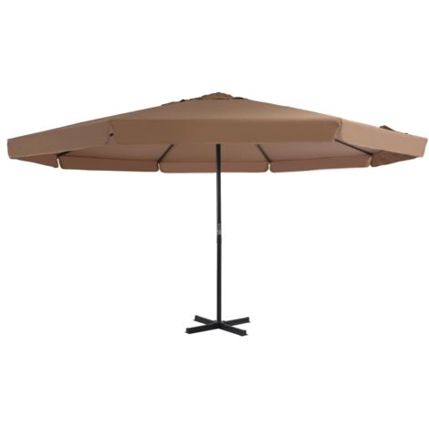 Parasol d'extérieur - Parasol d'extérieur Style Moderne - Protection Solaire - avec poteau en aluminium 500 cm Taupe Chic-417694 (1/5)