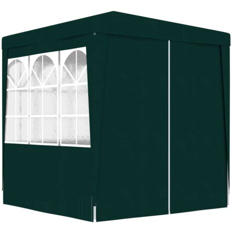 Tente de réception Style Moderne - Tonnelle Barnum - Pavillon de Jardin - avec parois latérales 2x2 m Vert 90 g/m² Chic-488110 (1/5)