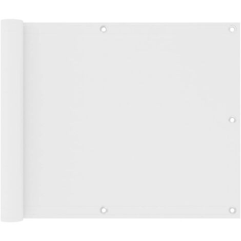 Écran de balcon Magnifique - Brise Vue Jardin Terrasse - Blanc 75x300 cm Tissu Oxford Chic-260817 (1/5)