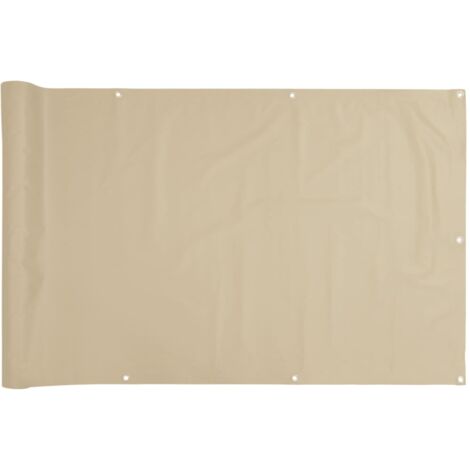 Écran de balcon Magnifique - Brise Vue Jardin Terrasse - Beige 120x300 cm Tissu Oxford Chic-839105 (1/5)