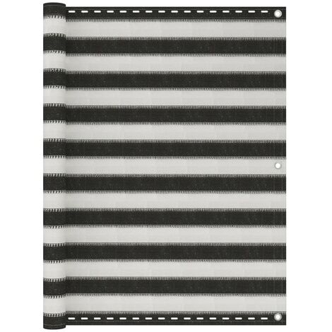 Écran de balcon Magnifique - Brise Vue Jardin Terrasse - PEHD 120x300 cm Anthracite et blanc Chic-846403 (1/5)