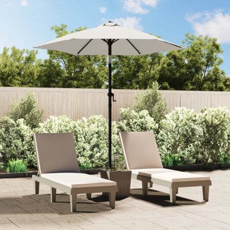Parasol - Parasol d'extérieur Style Moderne - Protection Solaire - Blanc sable 200x211 cm Aluminium Chic-468784 (1/5)