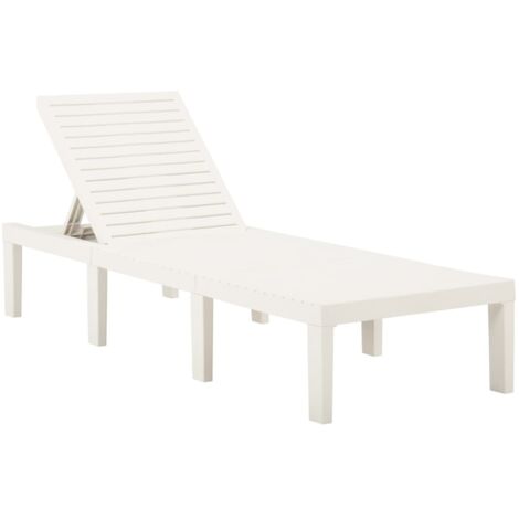 Bain de soleil Moderne - Transat - Fauteuil de jardin relax Plastique Blanc Chic-277323 (1/5)