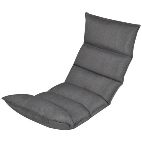 Bain de soleil pliable Moderne - Transat - Fauteuil de jardin relax - de sol Gris Tissu Chic-488419 (1/5)