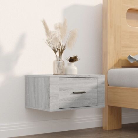 Chevet murale Commode de nuit - Table d'appoint - Sonoma gris 50x36x25 cm Chic-410079 (1/5)