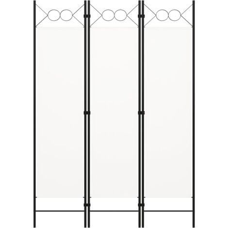 INLIFE Cloison de séparation 3 panneaux Blanc crème 120x180 cm (1/5)