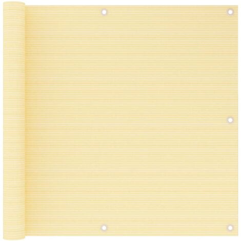 Brise vue pour balcon - Brise vent Écran de jardin Beige 90x500 cm PEHD BV807468 - BonneVie (1/5)