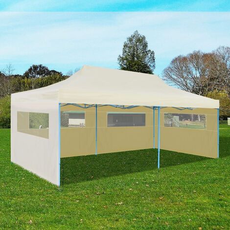 Tente de réception pliable Style Moderne - Tonnelle Barnum - Pavillon de Jardin - crème 3 x 6 m Chic-715487 (1/5)