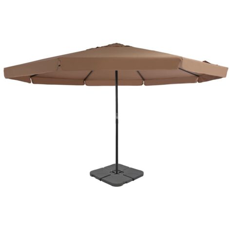 Parasol avec base portable - Parasol d'extérieur Style Moderne - Protection Solaire - Taupe Chic-482780 (1/5)