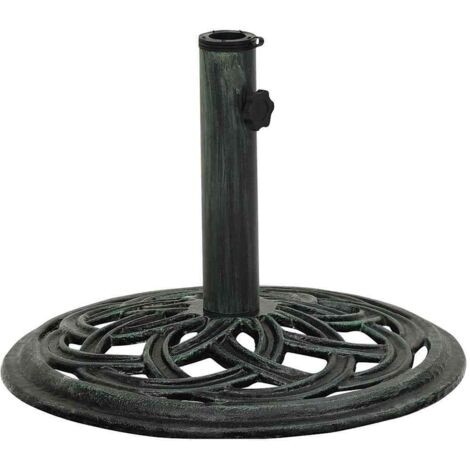 Socle de parasol Style Moderne - Maintien parasol - Vert 44x44x31 cm Fonte Chic-919599