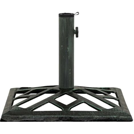 Socle de parasol Style Moderne - Maintien parasol - Vert 44x44x31 cm Fonte Chic-796740 (1/5)