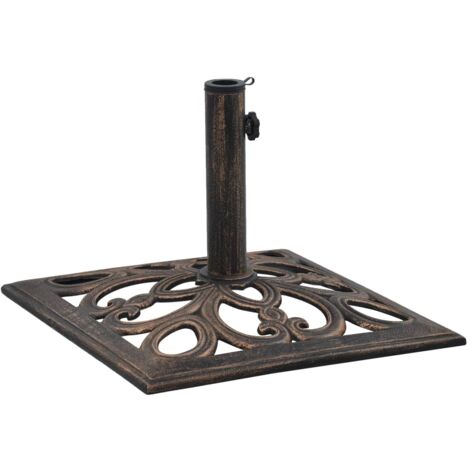 Socle de parasol, Support parasol Robuste de Qualité, Bronze 12 kg 49 cm Fonte OIB1037E