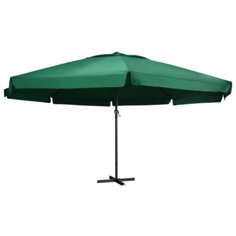 Parasol d'extérieur - Parasol d'extérieur Style Moderne - Protection Solaire - avec mât en aluminium 600 cm Vert Chic-338070 (1/5)