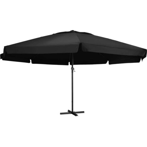 Parasol d'extérieur - Parasol d'extérieur Style Moderne - Protection Solaire - et mât en aluminium 500 cm Noir Chic-556807 (1/5)