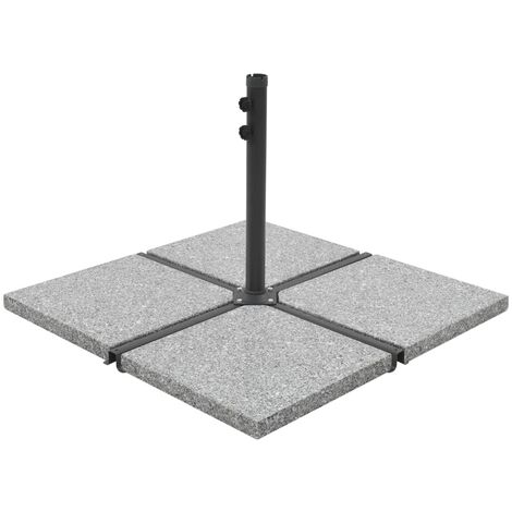 Plaque de poids Pied de parasol - carrée pour parasol Granit 25 kg Gris BV971657 - BonneVie (1/5)
