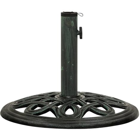 Socle de parasol, Support parasol Robuste de Qualité, Vert 40x40x32 cm Fonte OIB5821E (1/5)