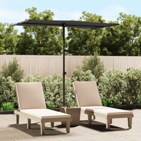 Parasol d'extérieur - Parasol d'extérieur Style Moderne - Protection Solaire - avec mât en aluminium 180x130 cm Noir Chic-193533 (1/5)