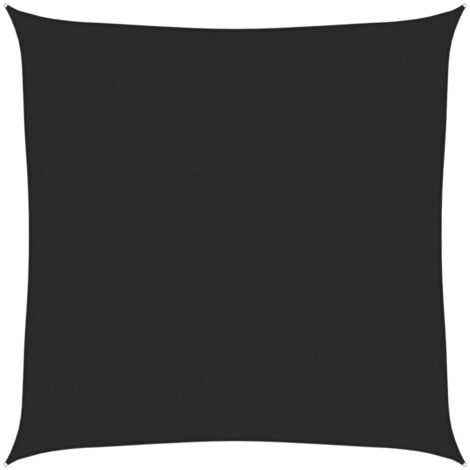 Voile d'ombrage - Toile solaire - Voile de parasol 160 g/m² Noir 7x7 m PEHD Chic-357292 (1/5)