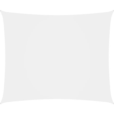 Voile d'ombrage - Toile solaire - Voile de parasol Tissu Oxford rectangulaire 6x8 m Blanc Chic-937000 (1/5)