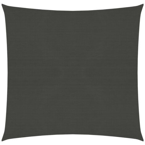 Voile d'ombrage - Toile solaire - Voile de parasol 160 g/m² Anthracite 7x7 m PEHD Chic-710849 (1/5)