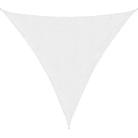 Voile d'ombrage - Toile solaire - Voile de parasol Tissu Oxford triangulaire 4x4x4 m Blanc Chic-923956 (1/5)