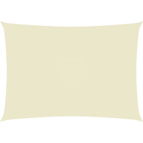Voile d'ombrage - Toile solaire - Voile de parasol Tissu Oxford rectangulaire 6x8 m Crème Chic-537746 (1/5)