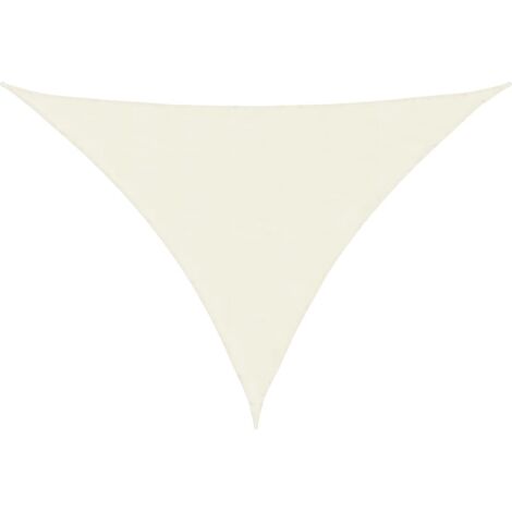 Voile d'ombrage - Toile solaire - Voile de parasol Tissu Oxford triangulaire 5x6x6 m Crème Chic-867678 (1/5)