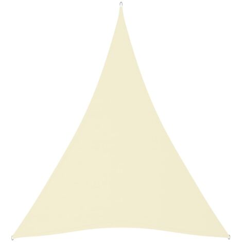 Voile d'ombrage - Toile solaire - Voile de parasol Tissu Oxford triangulaire 5x7x7 m Crème Chic-832249 (1/5)