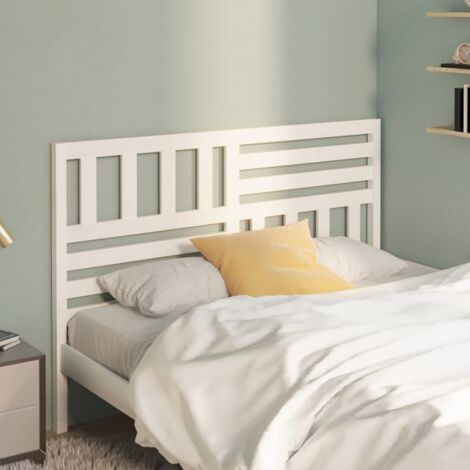 Tête de lit Design industriel - Pour Lit adulte - Blanc 166x4x100 cm Bois massif de pin Chic-398824 (1/5)