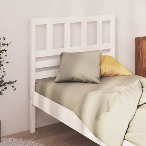 Tête de lit Design industriel - Pour Lit adulte - Blanc 81x4x100 cm Bois massif de pin Chic-376601 (1/5)