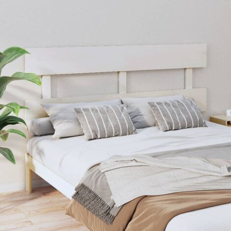 Tête de lit Design industriel - Pour Lit adulte - Blanc 164x3x81 cm Bois massif de pin Chic-759097 (1/5)