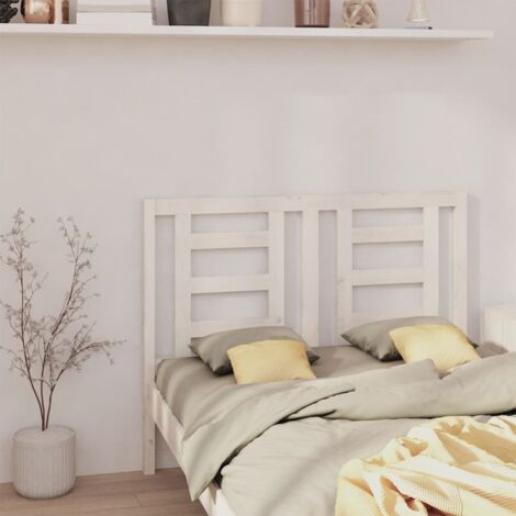 Tête de lit Design industriel - Pour Lit adulte - Blanc 146x4x100 cm Bois massif de pin Chic-170986 (1/5)