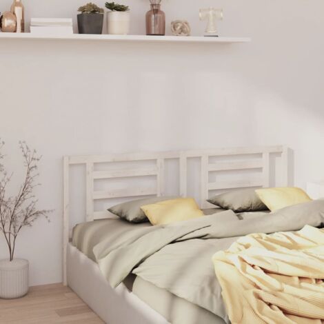 Tête de lit Design industriel - Pour Lit adulte - Blanc 206x4x100 cm Bois de pin massif Chic-453198 (1/5)