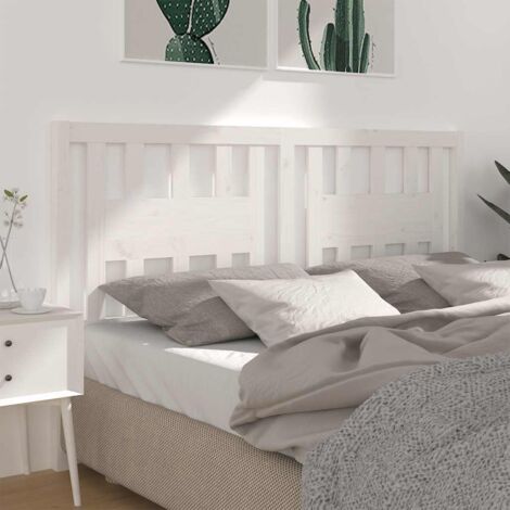 Tête de lit Design industriel - Pour Lit adulte - Blanc 146x4x100 cm Bois massif de pin Chic-398347 (1/5)