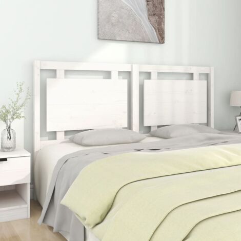 Tête de lit Design industriel - Pour Lit adulte - Blanc 165,5x4x100 cm Bois massif de pin Chic-342158 (1/5)