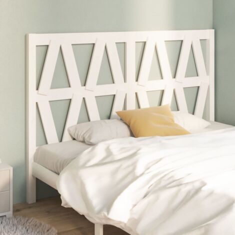 Tête de lit Design industriel - Pour Lit adulte - Blanc 126x4x100 cm Bois massif de pin Chic-798238 (1/5)