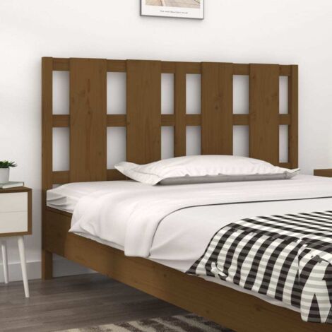 Tête de lit Design industriel - Pour Lit adulte - Marron miel 145,5x4x100 cm Bois massif de pin Chic-261534 (1/5)