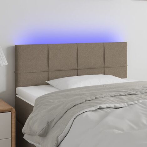 Tête de lit à LED - Design industriel - Pour Lit adulte - Taupe 90x5x78/88 cm Tissu Chic-829901 (1/5)